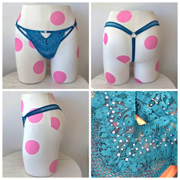 Victoria's Secret VTG Very Sexy Limited Edition Blue Rhinestone Lingerie Set NWT - Picture 6 of 16